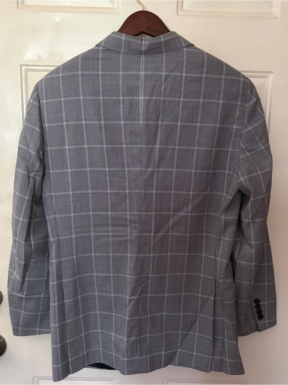 JP Tilford Samuelsohn Harry Rosen Grey Plaid Houndstooth Blazer Sport coat 42R